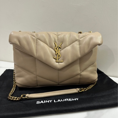 YSL Puffer mini bag奶茶色