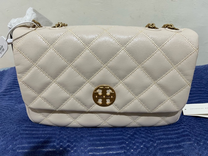 全新Tory Burch Willa系列油蠟羊皮肩背包-0