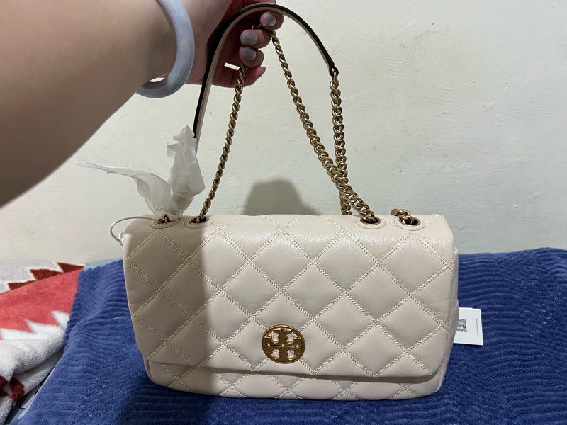 全新Tory Burch Willa系列油蠟羊皮肩背包-1