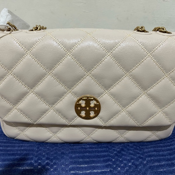 全新Tory Burch Willa系列油蠟羊皮肩背包-10