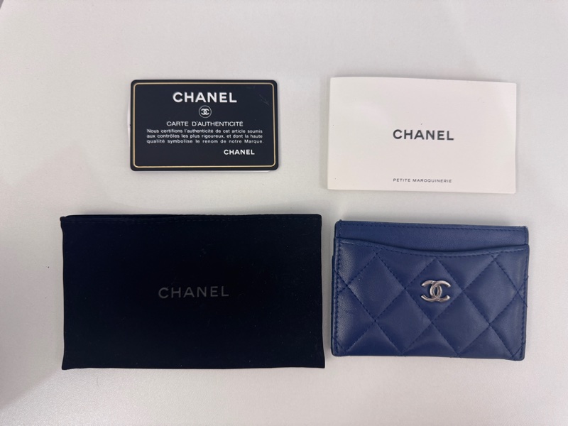 Chanel 經典卡夾 藍色小羊皮-8