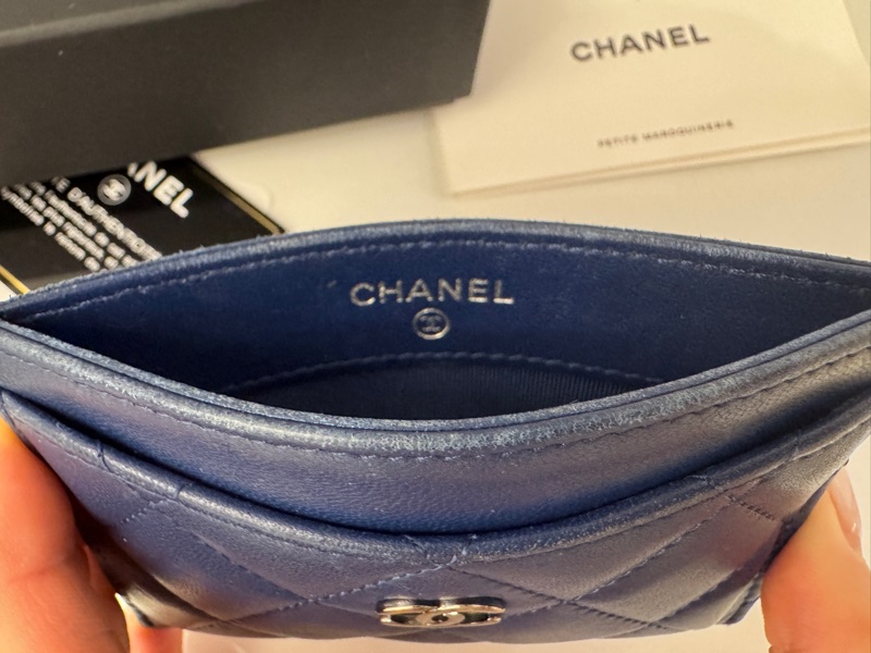 Chanel 經典卡夾 藍色小羊皮-9