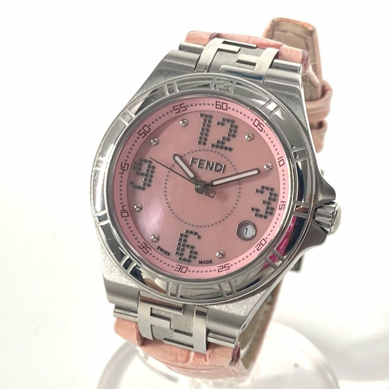 FENDI 4600M High Speed 腕錶,女士皮革,粉紅色-1