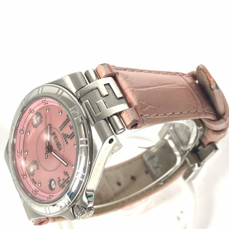 FENDI 4600M High Speed 腕錶,女士皮革,粉紅色-2