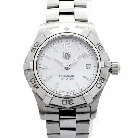 泰格豪雅 Aquaracer WAF1414 白色錶盤女士手錶