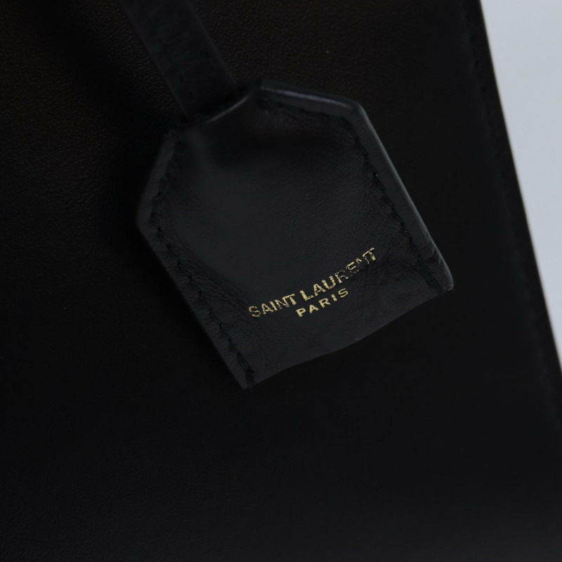 【日本直送】SAINT LAURENT Baby Cabas 包 皮革 2 向 黑色 金色 MAL568853Y 正品 yk14669A-18