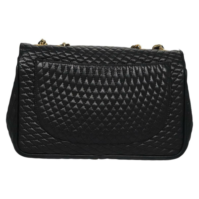 【日本直送】BALLY 鏈條單肩包 皮革 黑金 正品 110411-1