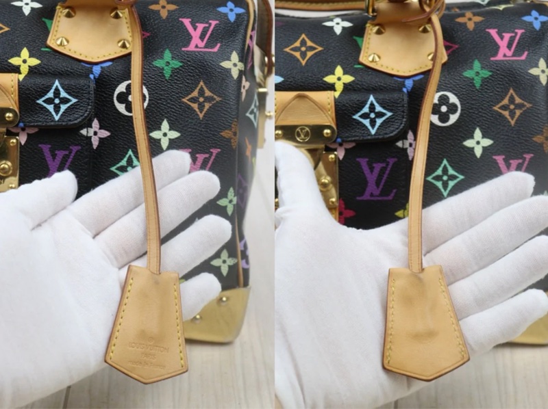 「JL精品代購」9新 LV 黑三彩 波士頓包-8