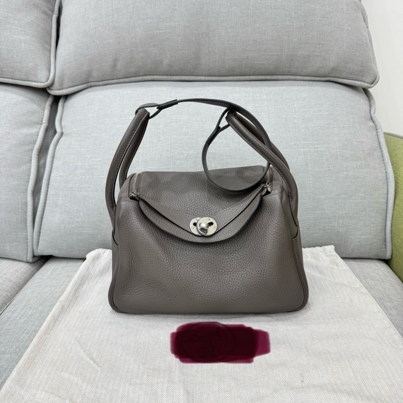 愛馬仕 Lindy26 錫器灰 銀扣 TC 皮 X-0