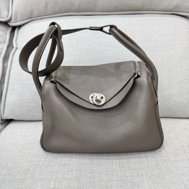 愛馬仕 Lindy26 錫器灰 銀扣 TC 皮 X-5