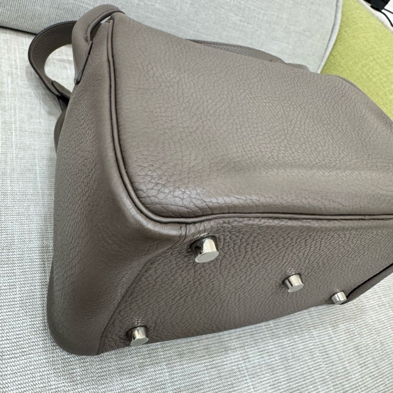 愛馬仕 Lindy26 錫器灰 銀扣 TC 皮 X-13