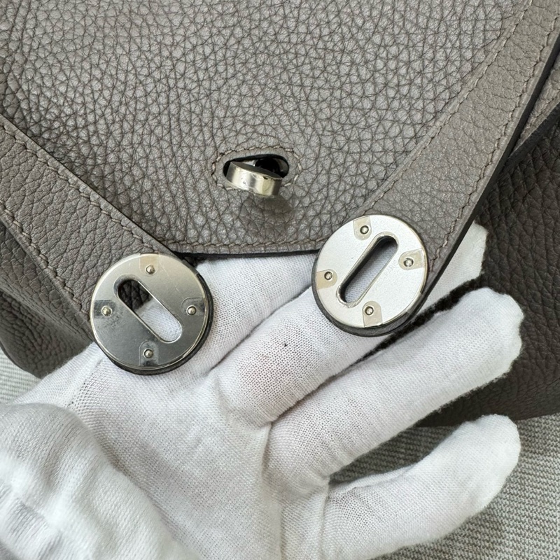 愛馬仕 Lindy26 錫器灰 銀扣 TC 皮 X-17