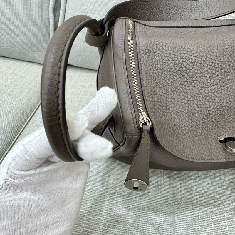 愛馬仕 Lindy26 錫器灰 銀扣 TC 皮 X-19