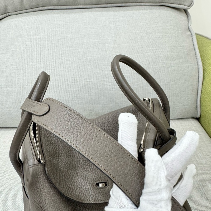 愛馬仕 Lindy26 錫器灰 銀扣 TC 皮 X-27