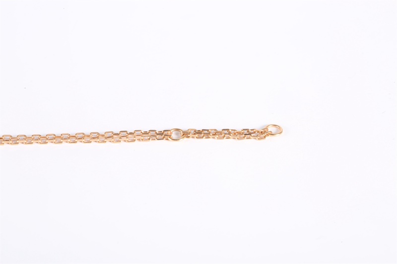 CARTIER(卡地亞)  18K玫瑰金 鑽石 LOVE系列 兩顆鑽 雙鏈 圓餅-3