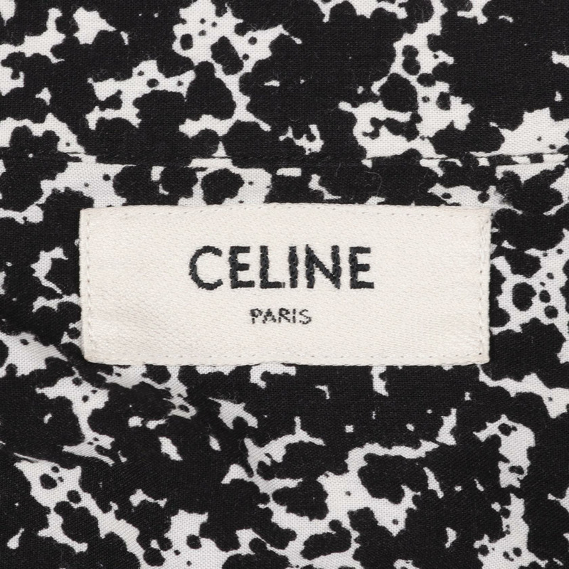 CELINE 印花襯衫 2C028371F 人造絲黑白 42 碼 二手男式-2