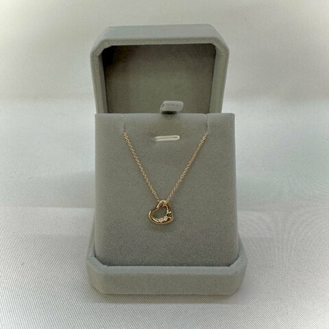 TIFFANY Open Heart玫瑰金鑲鑽鏈墜