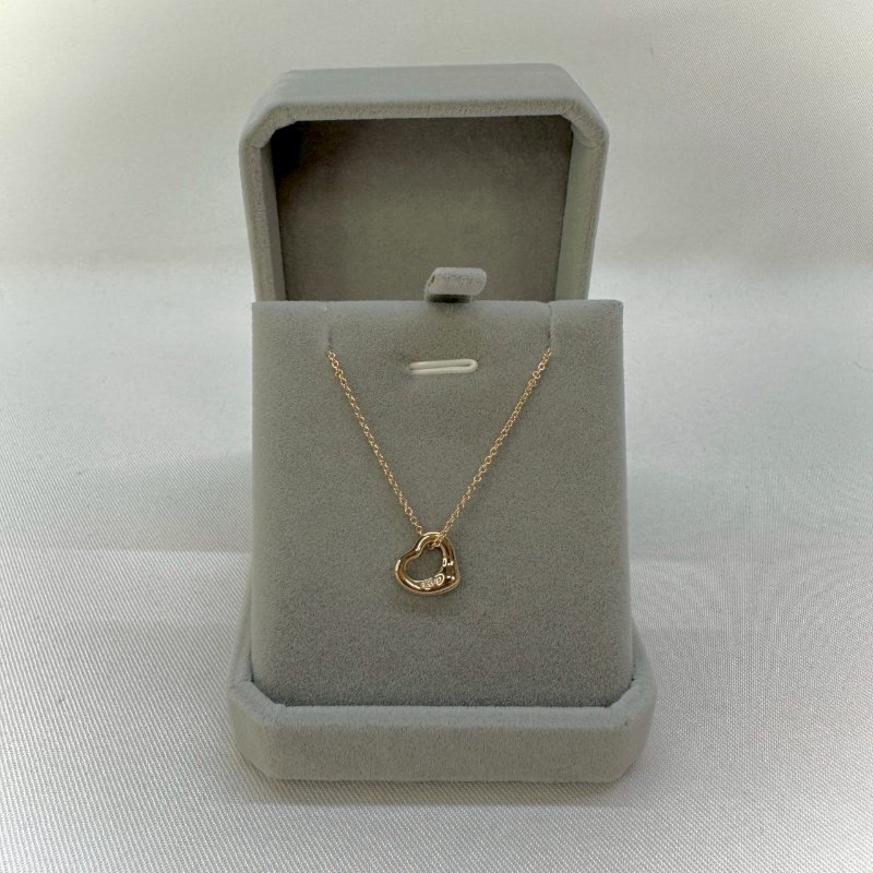 TIFFANY Open Heart玫瑰金鑲鑽鏈墜-0