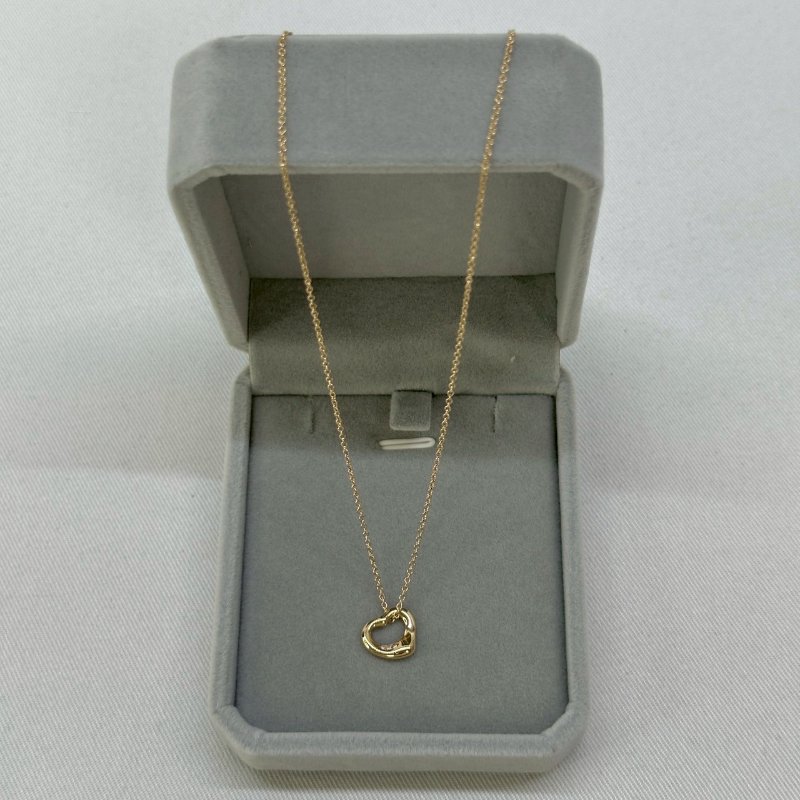 TIFFANY Open Heart玫瑰金鑲鑽鏈墜-1