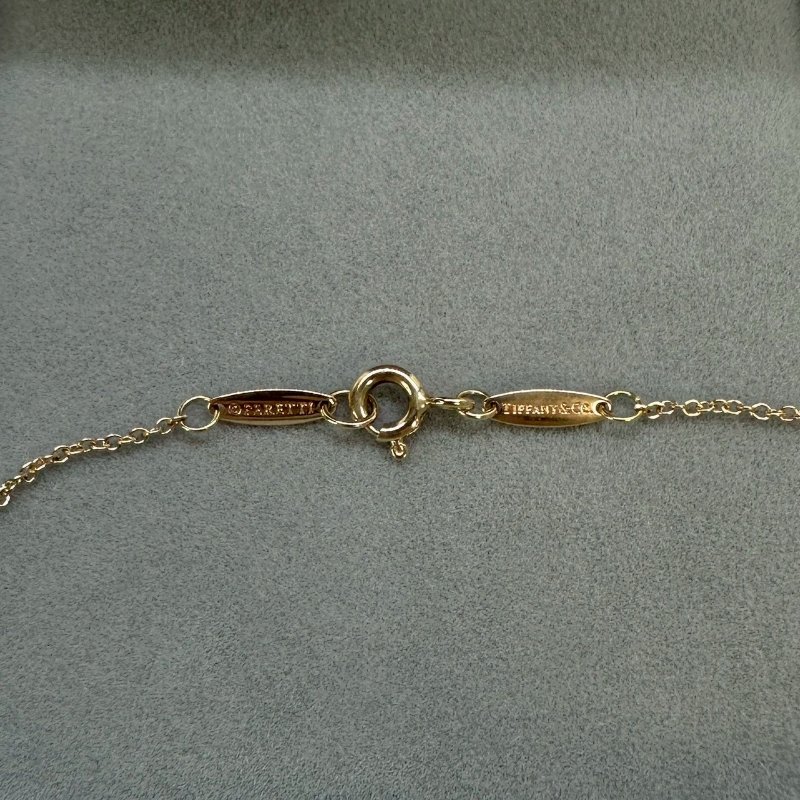 TIFFANY Open Heart玫瑰金鑲鑽鏈墜-6