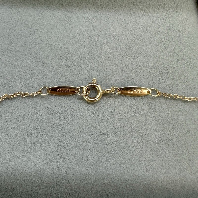 TIFFANY Open Heart玫瑰金鑲鑽鏈墜-7