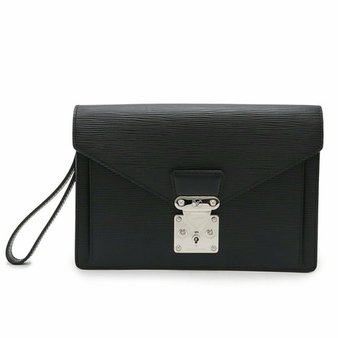路易威登 Epi Pochette Serie Dragonne Second Bag 黑色 不粘性 M52762