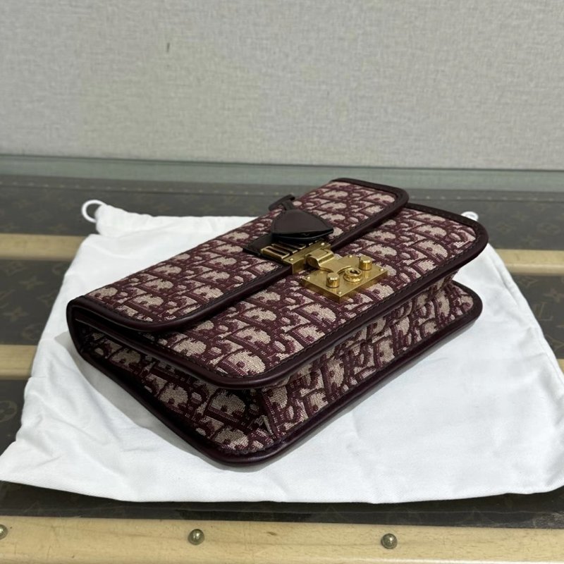 DIOR 紅色老花 addict 寬肩帶肩背斜背包24*16*4 98新配件盒子塵袋購證保卡-2