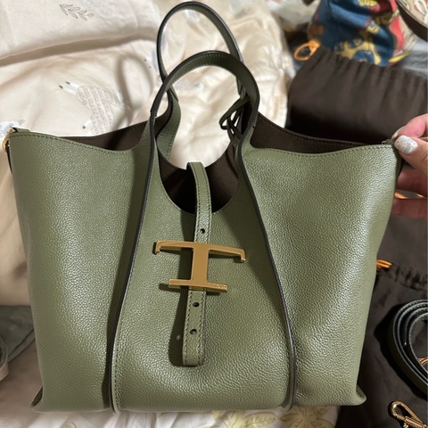 Tod's T Timeless mini 橄欖綠 托特包
