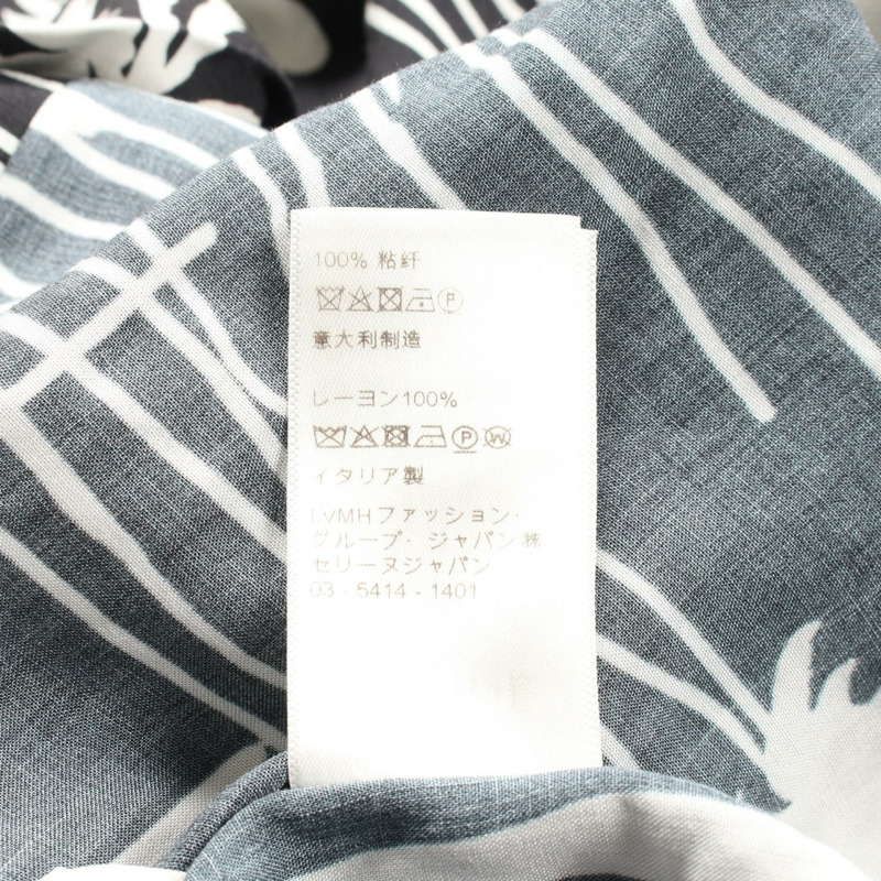 CELINE 印花襯衫 2C028466M 人造絲 黑色 白色 42碼 二手 男款-3