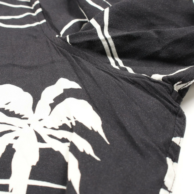 CELINE 印花襯衫 2C028466M 人造絲 黑色 白色 42碼 二手 男款-4