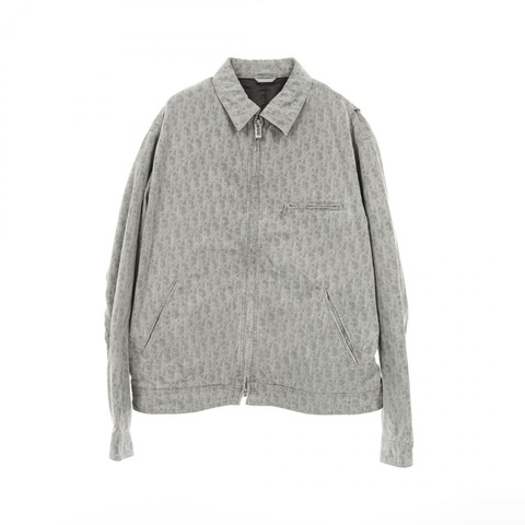 Christian Dior Oblique 擺動上衣外套 513D499A3001 棉灰色二手男款 #48