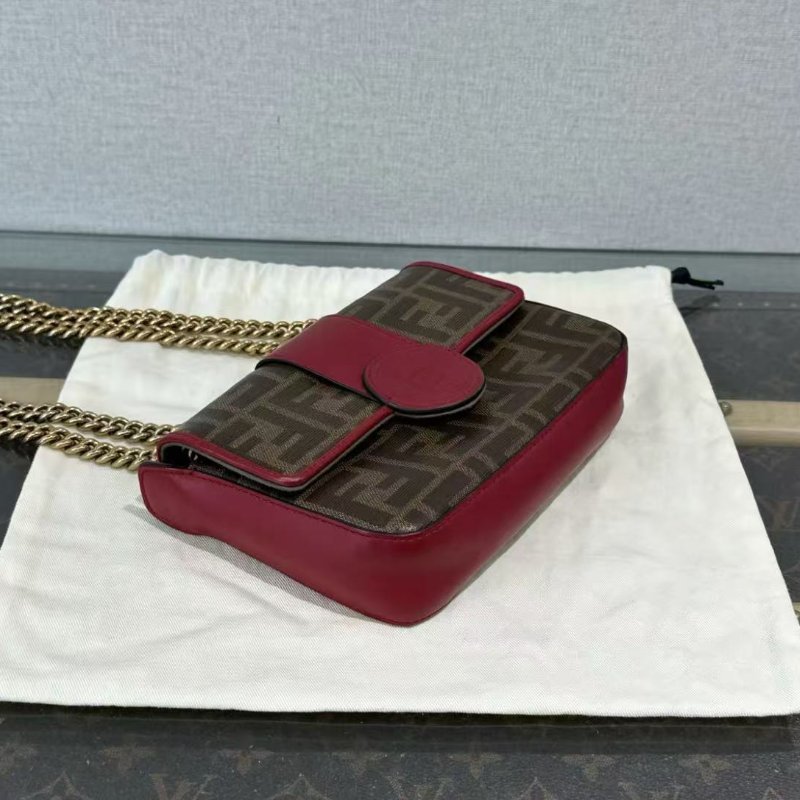 FENDI mini 斜背法棍包 18.5*12*4 98新配件塵袋-3