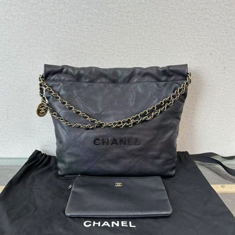 ✨CHANEL 22bag黑金黑字子母垃圾袋30*30*8 99新配件塵袋-0