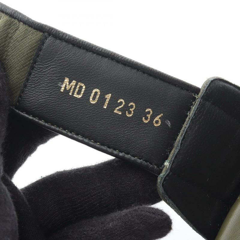 Christian Dior Dioract 平底涼鞋 帆布 卡其色 多色 二手 女款 #36-5