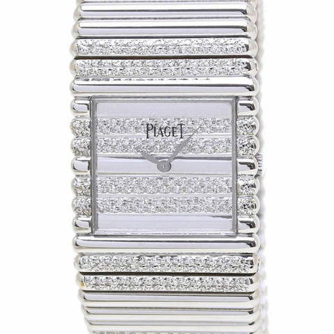 PIAGET Tradition Square 9131C151 鑽石18K白金男士手錶 40015