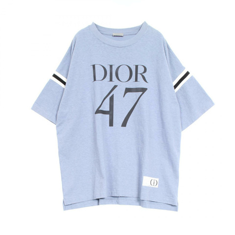 Christian Dior 短袖 T 卹 413J640A0849 棉藍色二手男款 #XL