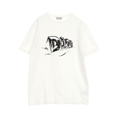 Christian Dior T卹短袖 393J696A0849 棉白色二手男款 #S