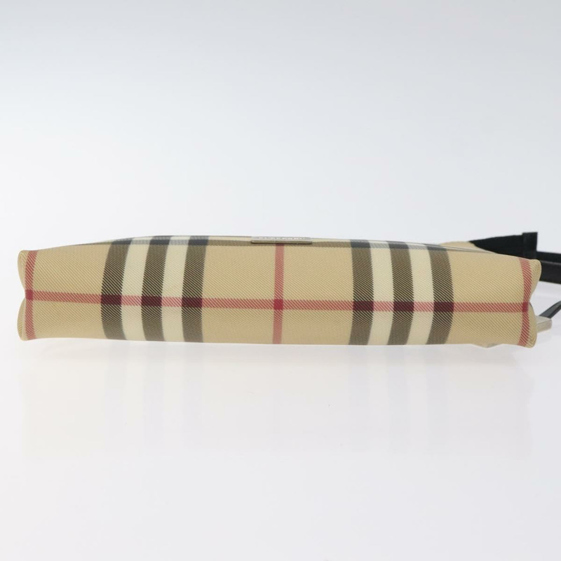 【日本直送】BURBERRY Nova 格紋配件袋 PVC 米色銀色 正品 129325-4