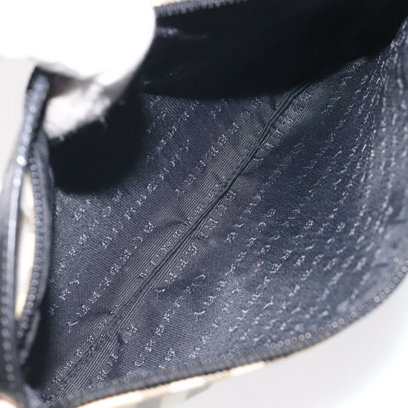 【日本直送】BURBERRY Nova 格紋配件袋 PVC 米色銀色 正品 129325-10