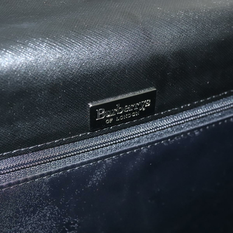 【日本直送】Burberry 手提包 皮革 黑色 銀色 正品 ep9512-10