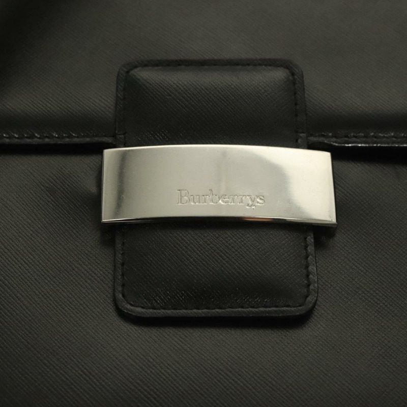 【日本直送】Burberry 手提包 皮革 黑色 銀色 正品 ep9512-16