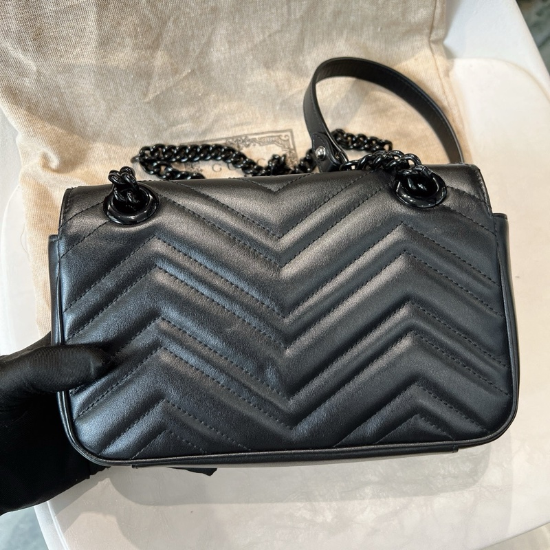 Gucci 古馳 馬蒙 22 全黑-1