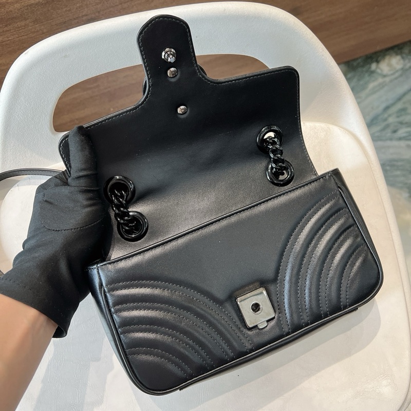 Gucci 古馳 馬蒙 22 全黑-5