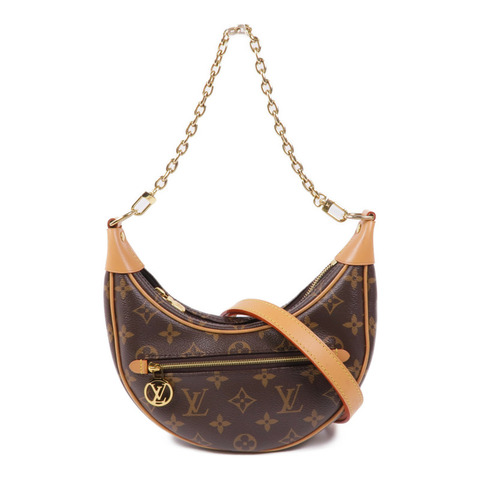 LOUIS VUITTON Monogram Loop金扣肩背袋棕色