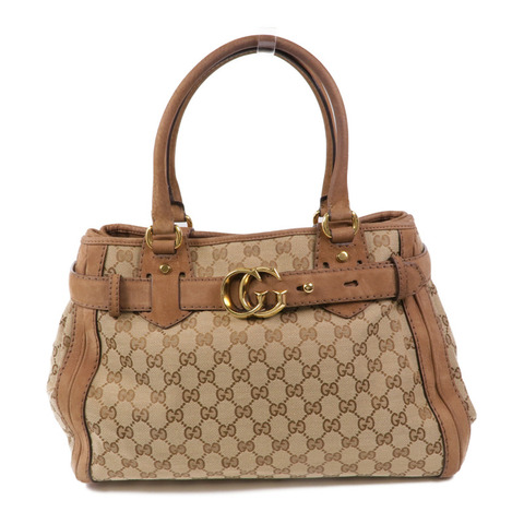 GUCCI 帆布Hand Bag金扣手挽袋