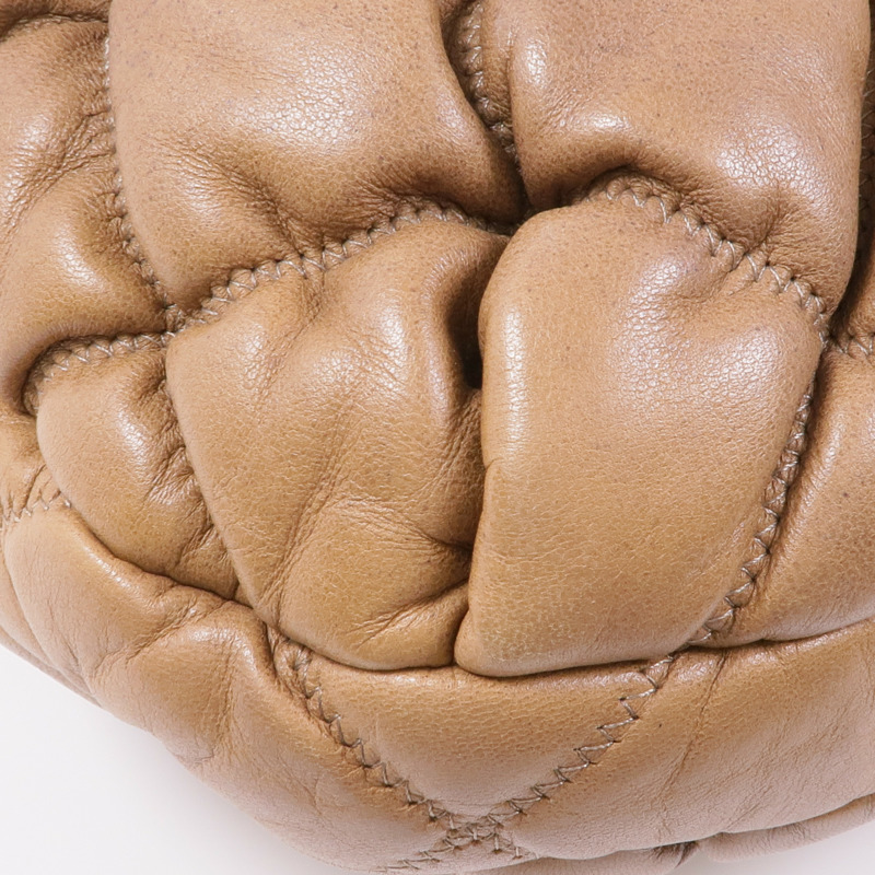 CHANEL 牛皮皮革Bubble Quilt Flap Bag金扣鏈帶肩背袋-5