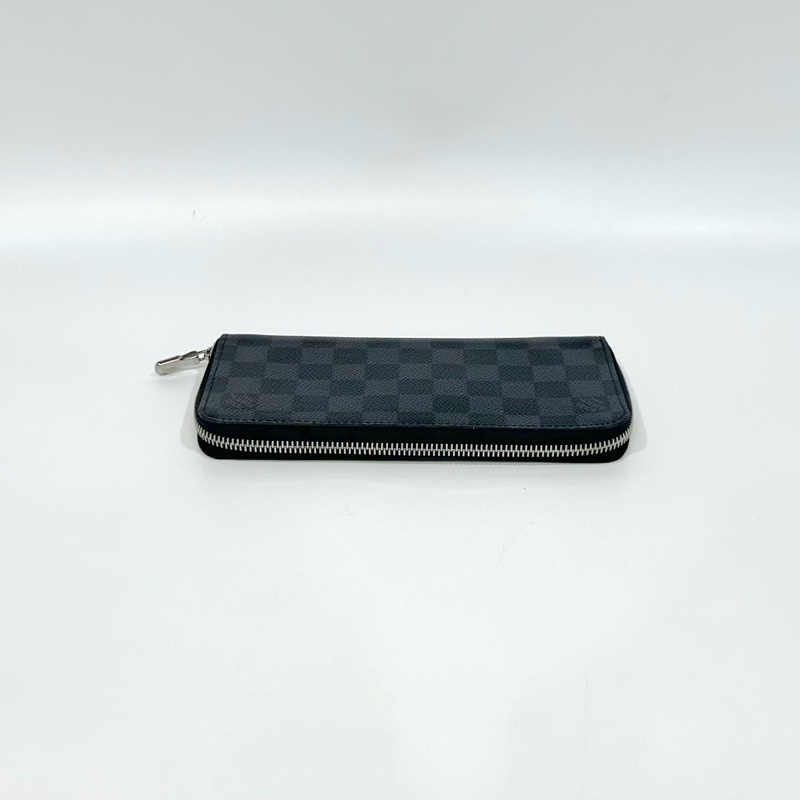 LV黑灰棋盤格直立式14卡ㄇ拉長夾N63095-4