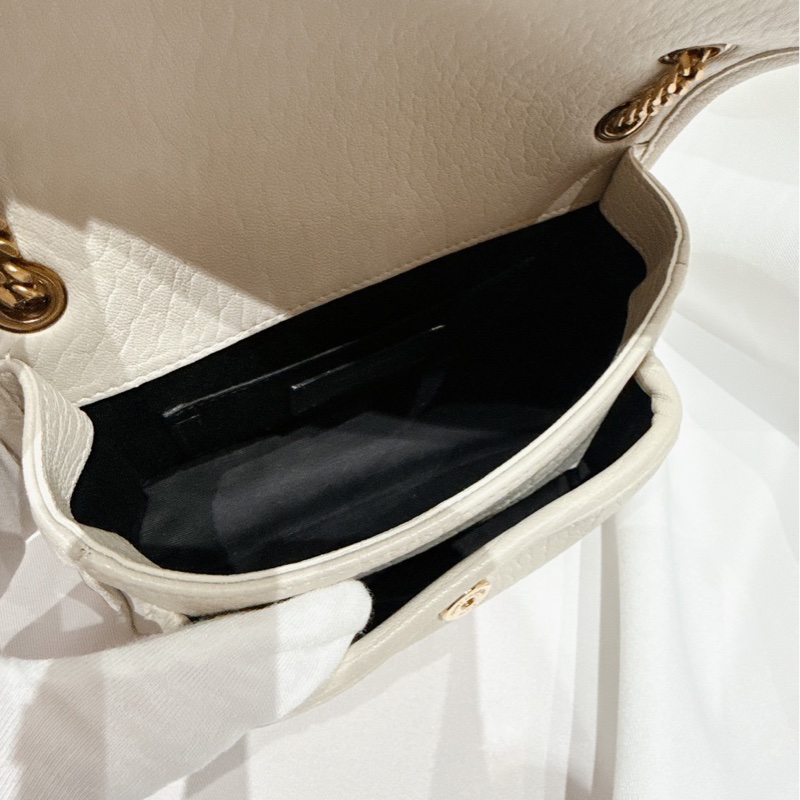 莉亞精品♡YSL mini niki 奶白色 #近新美包-8