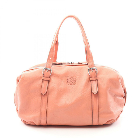 LOEWE Anagram 肩背包 托特包 皮革 粉紅色 二手 女士
