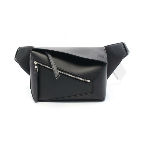 LOEWE Puzzle 小號腰包斜背包腰包 B510SEBX021100 皮革黑色 全新
